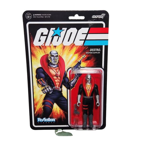 G. I. Joe Super 7 Reaction Figures Destro 3.75" Figure New Sealed Hasbro 2021 - Picture 1 of 8